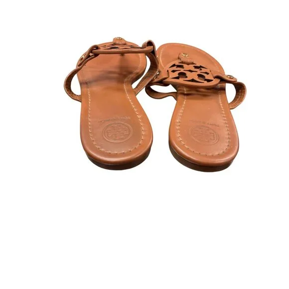 Tory Burch Miller wms brown leather thong sandals Sz 8.5M SKU 9925 - Picture 5 of 14